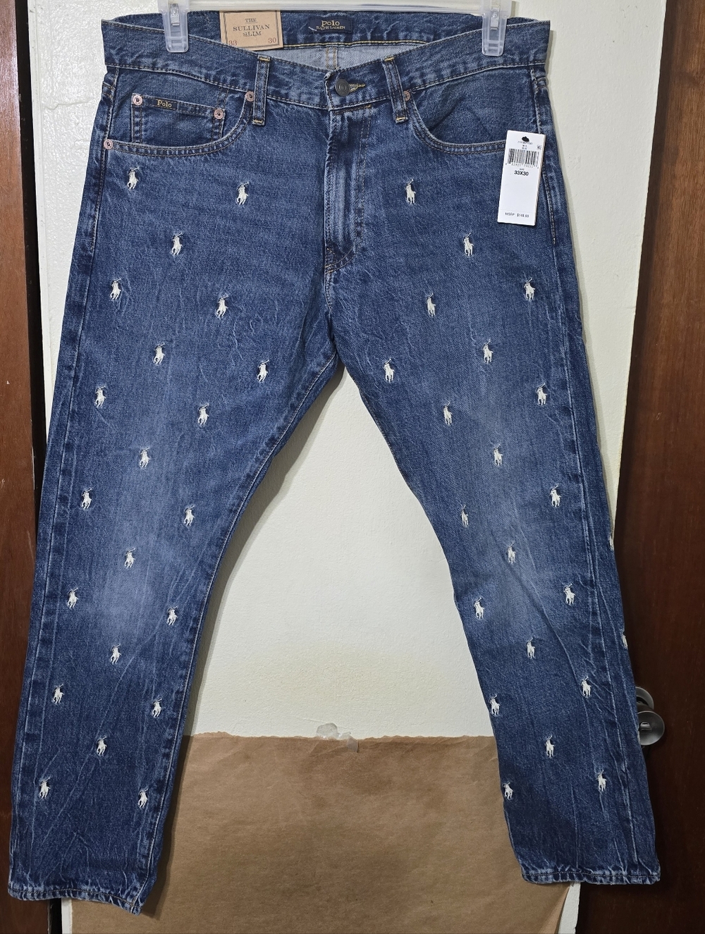 Polo Ralph Lauren Sullivan Slim All Over Pony Print Jeans